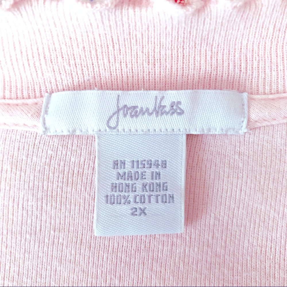 Joan Vass Open Front Pastel Pink Tuxedo Cardigan, Size 2X - Picture 16 of 16